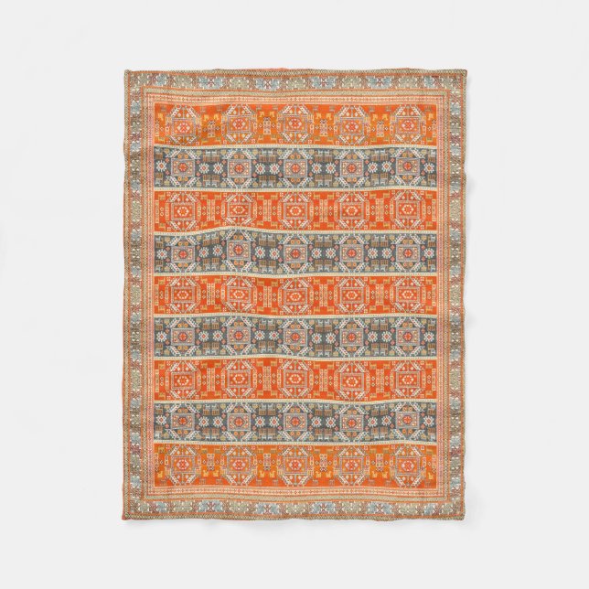 Sunlit Moroccan Weave Fleece Blanket (Front)