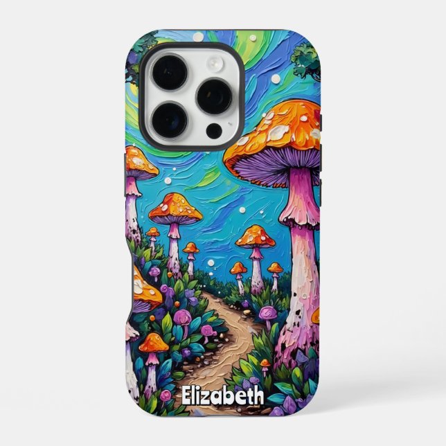 Sunlit Mushroom Path iPhone Case (Back)