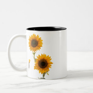 Sunlit Optimism - Sunflower Sketch Mug