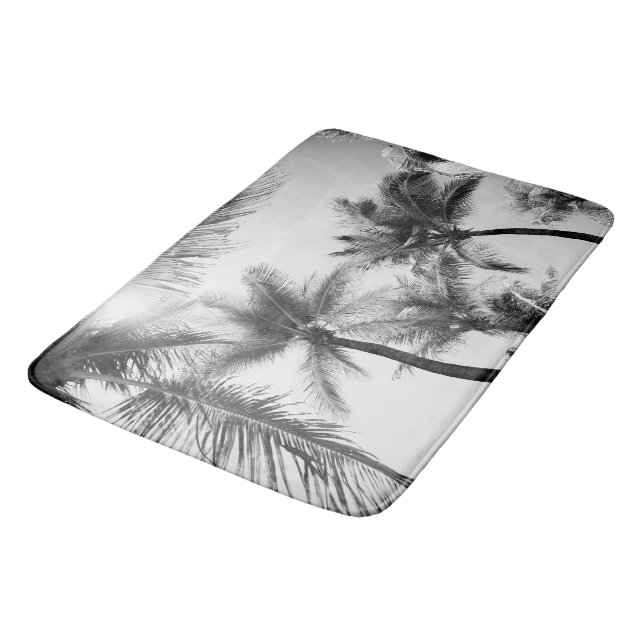 Sunlit Palm Jungle #2 #tropical #wall #art Bath Mat (Angled)