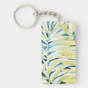 Sunlit Palms - Palm Tree Leaves Key Ring