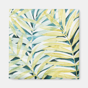 Sunlit Palms - Palm Tree Leaves Magnet