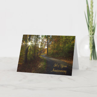 Sunlit Path Anniversary Card