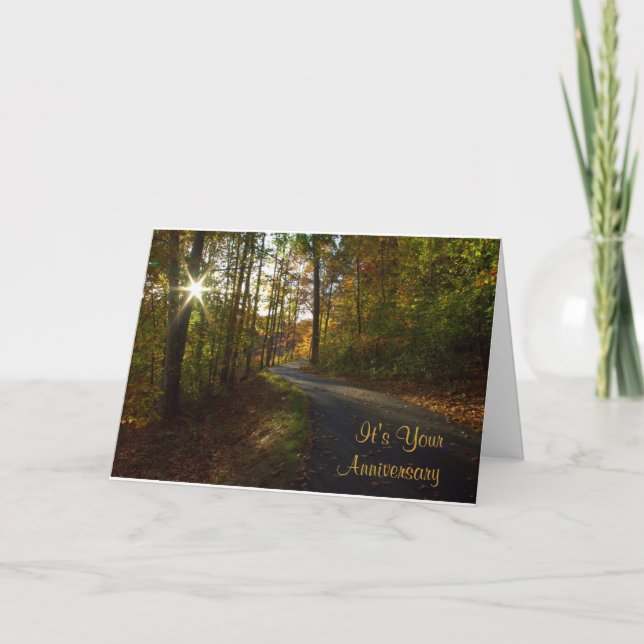 Sunlit Path Anniversary Card (Front)