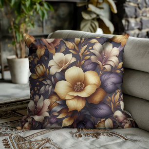 Sunlit Petals and Purple Haze Cushion