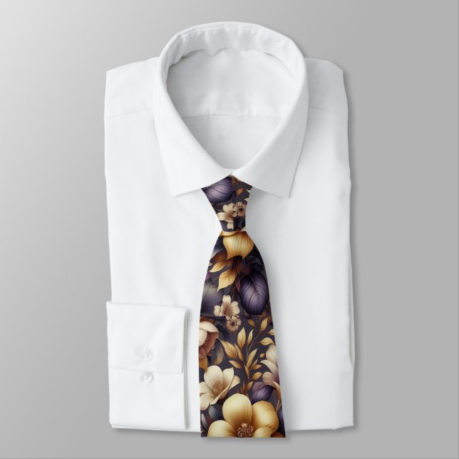 Sunlit Petals and Purple Haze Tie (Tied)