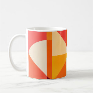 Sunlit Plum Orange Geometric Abstract Coffee Mug