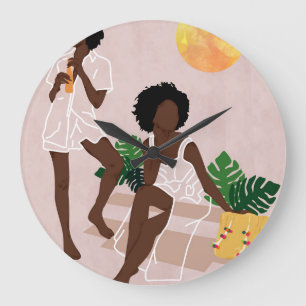 Sunlit Queens Large Clock