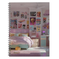 Sunlit Retro Poster Wall Bedroom Notebook