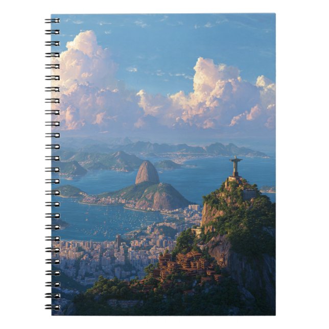 Sunlit Rio Christ the Redeemer Notebook (Front)