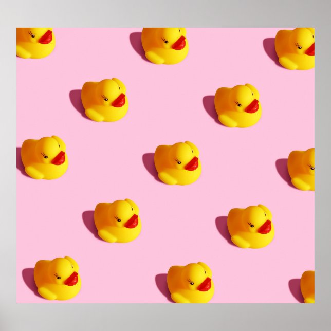 Sunlit rubber duck, minimal wallpaper poster (Front)