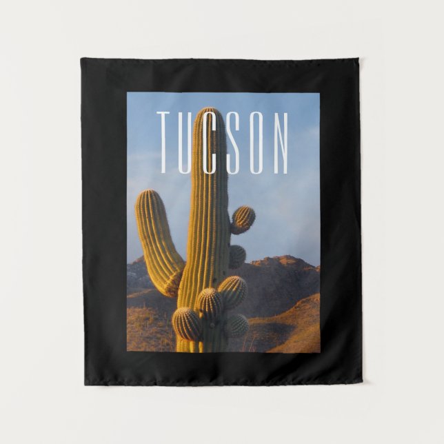 Sunlit Saguaro Tucson Scene   Tapestry (Front)