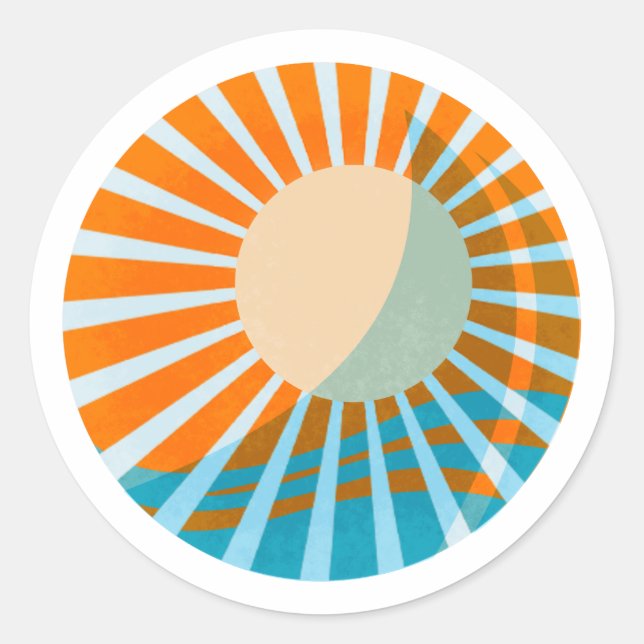 Sunlit Sail Sticker Orange (Front)