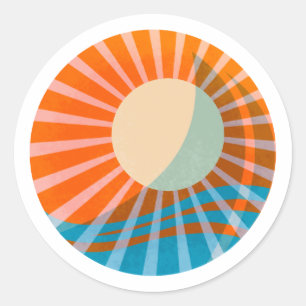 Sunlit Sail Sticker Orange Pink