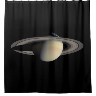 Sunlit Saturn Gas Giant Planet by Cassini Shower Curtain