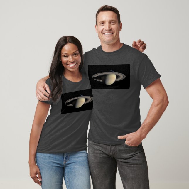 Sunlit Saturn Gas Giant Planet by Cassini T-Shirt (Unisex)