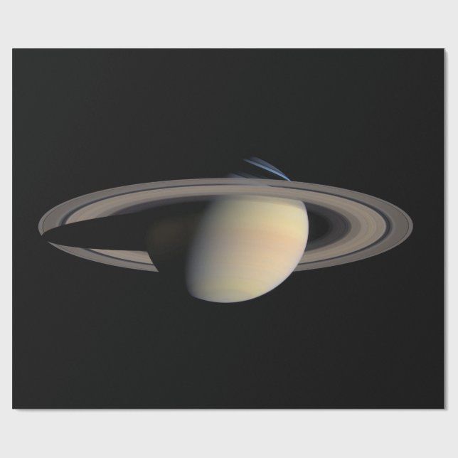 Sunlit Saturn Gas Giant Planet by Cassini Wrapping Paper (Flat)