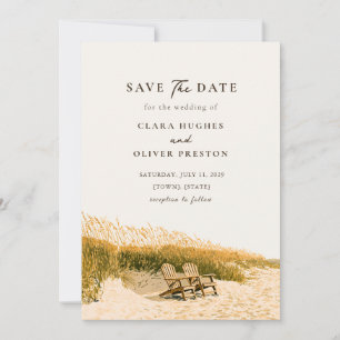 Sunlit Sea Oats Sand Path Emerald Coast Wedding Save The Date