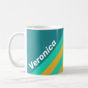 Sunlit Seas Stripes with Name Coffee Mug
