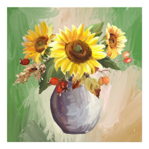Sunlit Serenity: Sunflowers in Bloom Photo Print