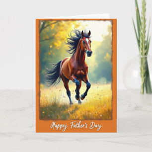 Sunlit Steed Fathers Day Card