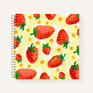 Sunlit Strawberries & Daisies Notebook