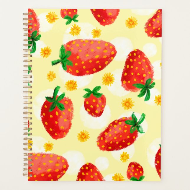 Sunlit Strawberries & Daisies  Planner (Front)