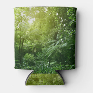 Sunlit tropical jungle tree canopy. can cooler