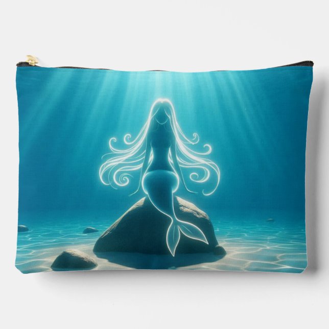 Sunlit, underwater mermaid accessory pouch (Front)