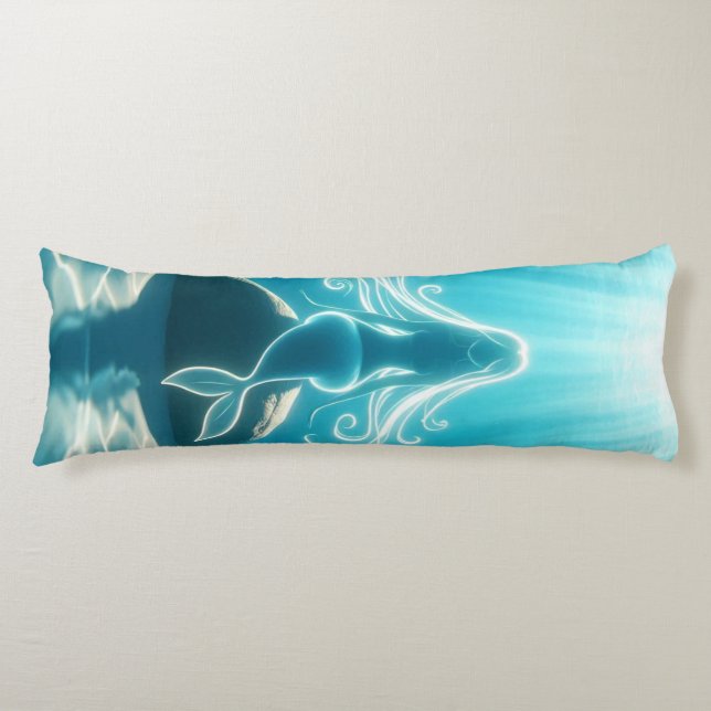 Sunlit, underwater mermaid body cushion (Front)