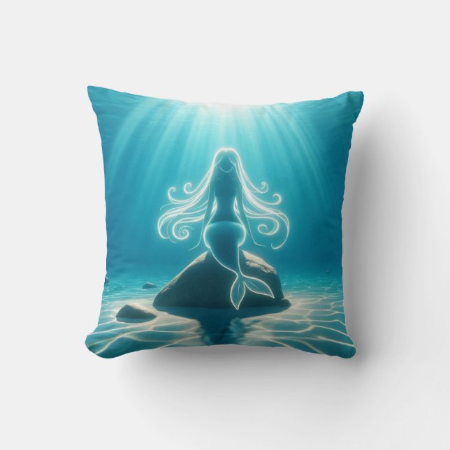 Sunlit, underwater mermaid cushion (Front)