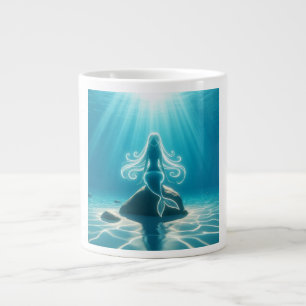Sunlit, underwater mermaid large coffee mug