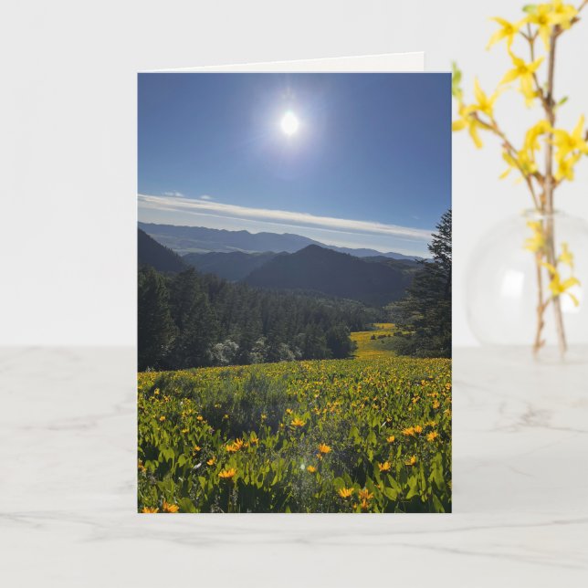 Sunlit Valley Card (Yellow Flower)
