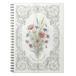 Sunlit Wildflower Meadow: Nature Lover's Botanical Notebook