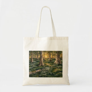 Sunlit Woodland Wildflower Forest Tote Bag