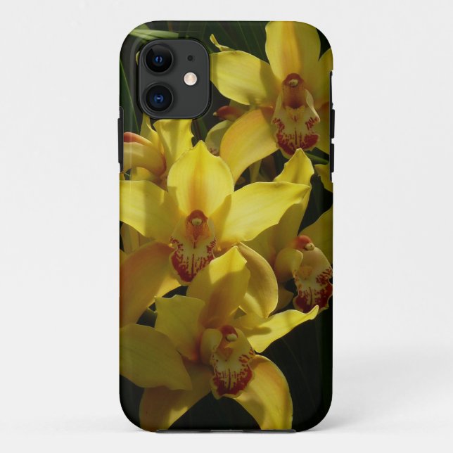 Sunlit Yellow Orchids Floral Case-Mate iPhone Case (Back)