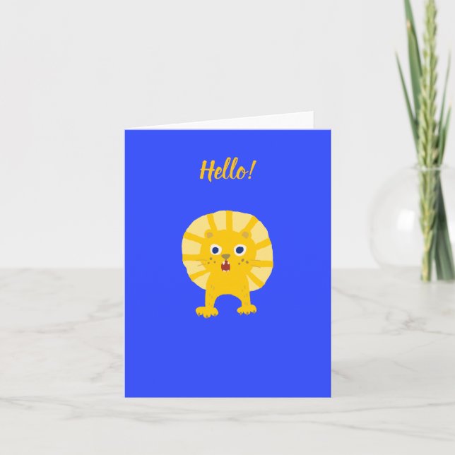 Sunn yLion Greeting Card (Front)