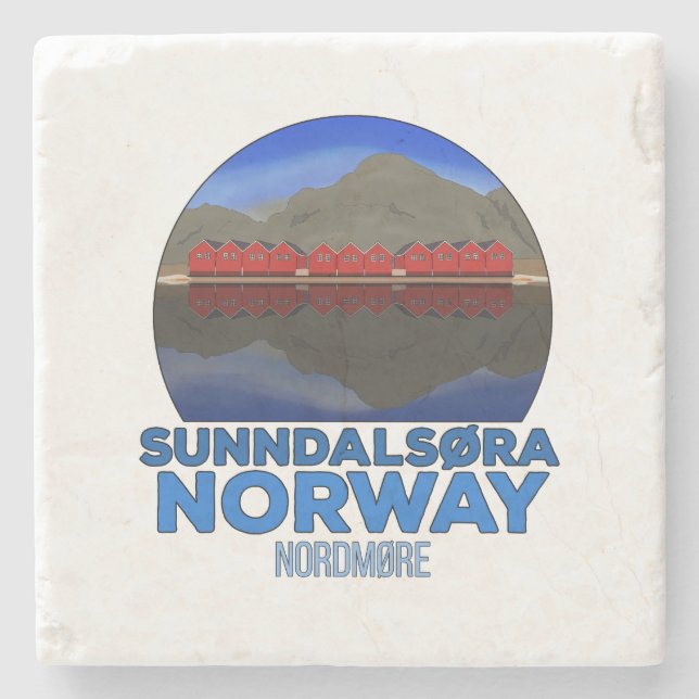 Sunndalsøra Nordmøre Norway Stone Coaster (Front)