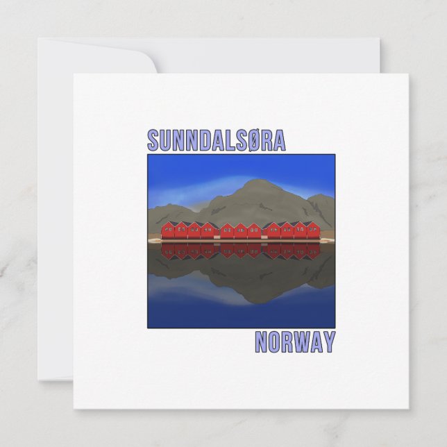 Sunndalsora Norway Scandinavian Invitation (Front)