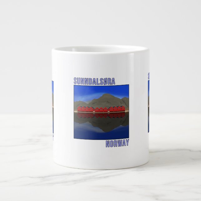 Sunndalsora Norway Scandinavian Large Coffee Mug (Front)