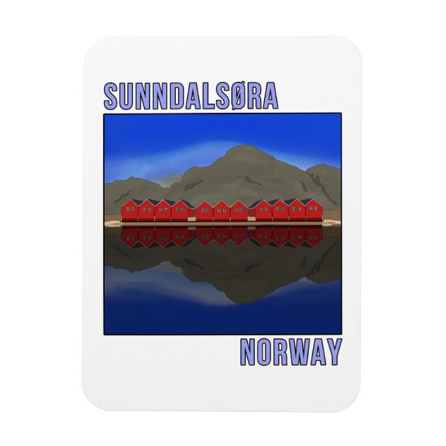 Sunndalsora Norway Scandinavian Magnet (Vertical)