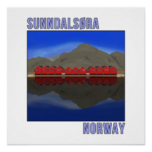 Sunndalsora Norway Scandinavian Poster