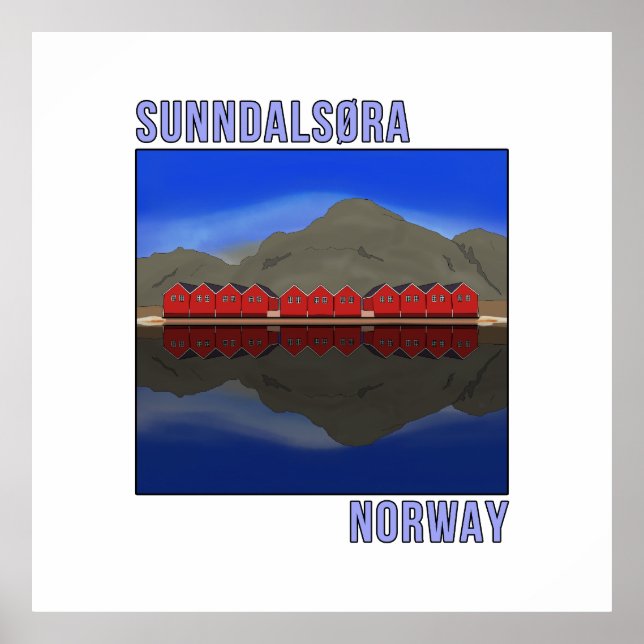 Sunndalsora Norway Scandinavian Poster (Front)