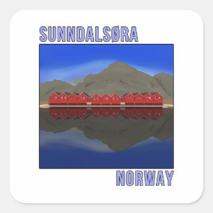 Sunndalsora Norway Scandinavian Square Sticker