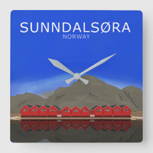 Sunndalsøra Norway Square Wall Clock