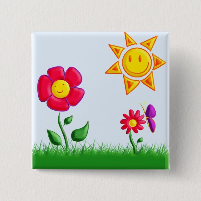 SUnny 15 Cm Square Badge (Front)