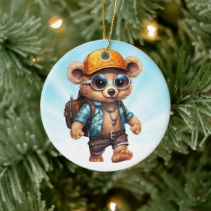 Sunny Adventures with Beachy Bear - Ready for Fun Ceramic Ornament