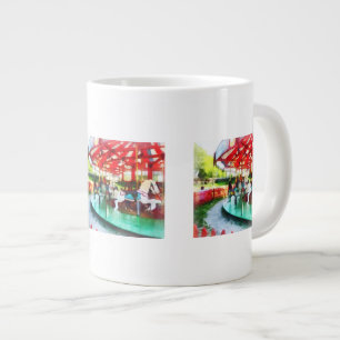 Sunny Afternoon on the Carousel Large Coffee Mug