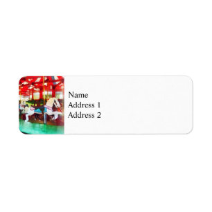 Sunny Afternoon on the Carousel Return Address Label
