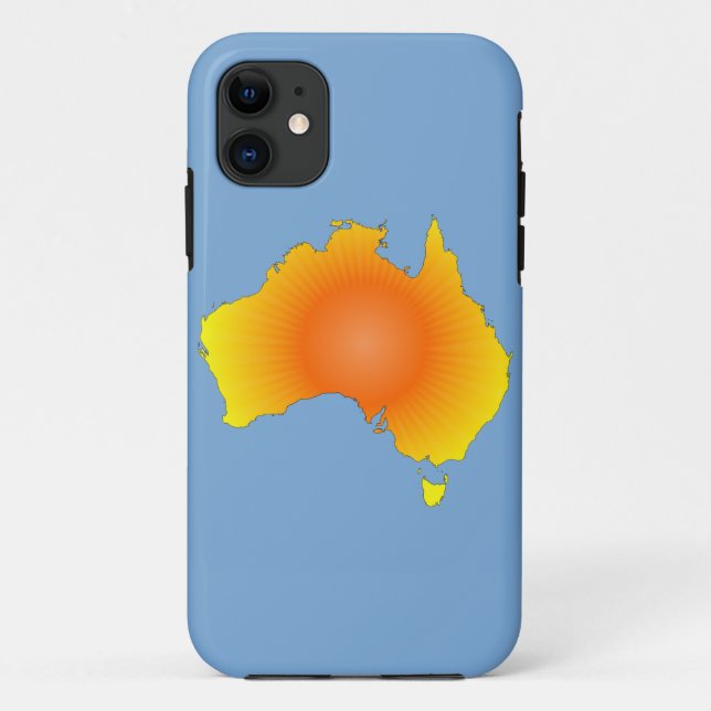 Sunny Australia Map Case-Mate iPhone Case (Back)